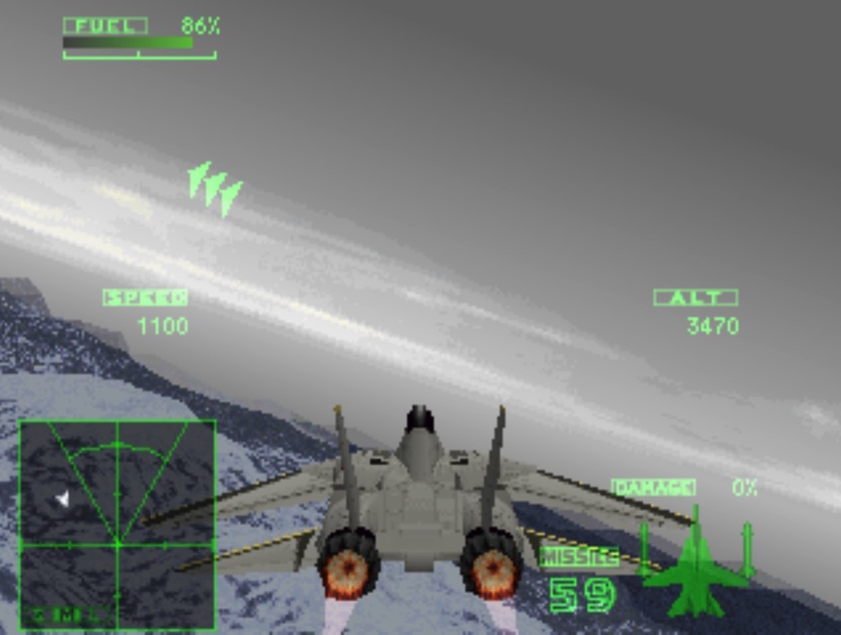 A screenshot from Ace Combat 2
