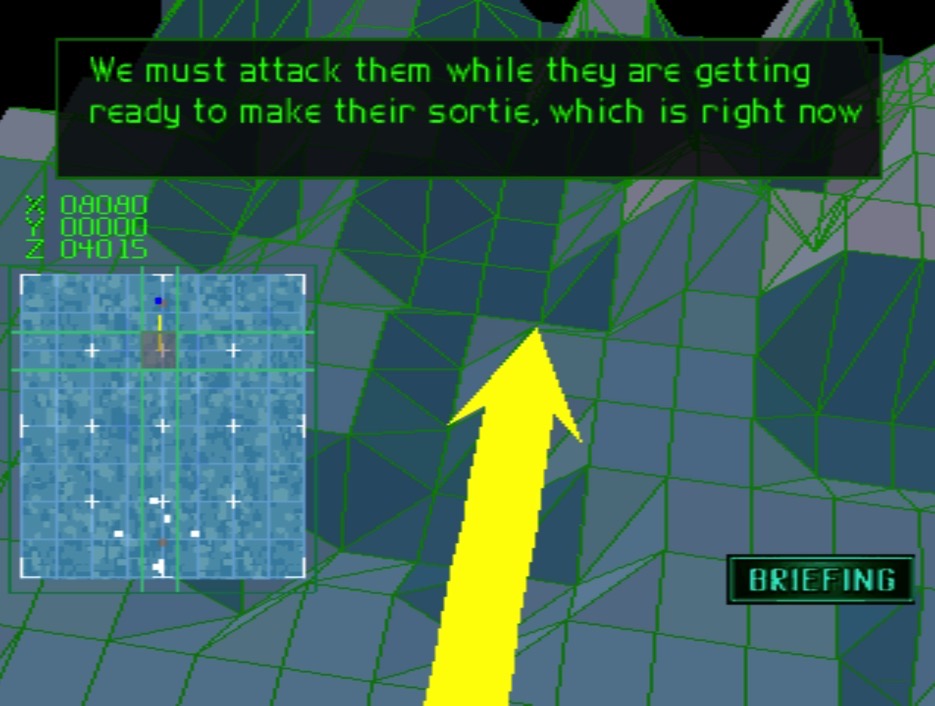 A screenshot from Ace Combat 2