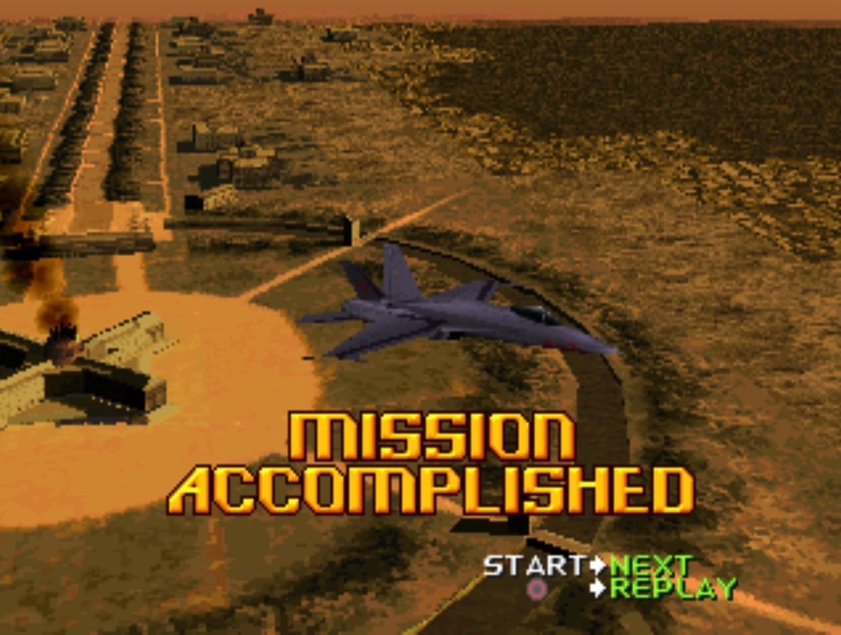 A screenshot from Ace Combat 2