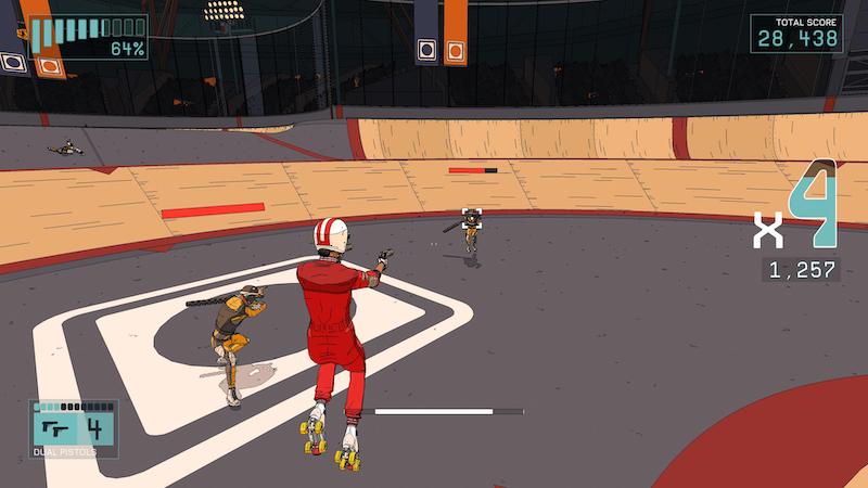 A screenshot of Rollerdrome