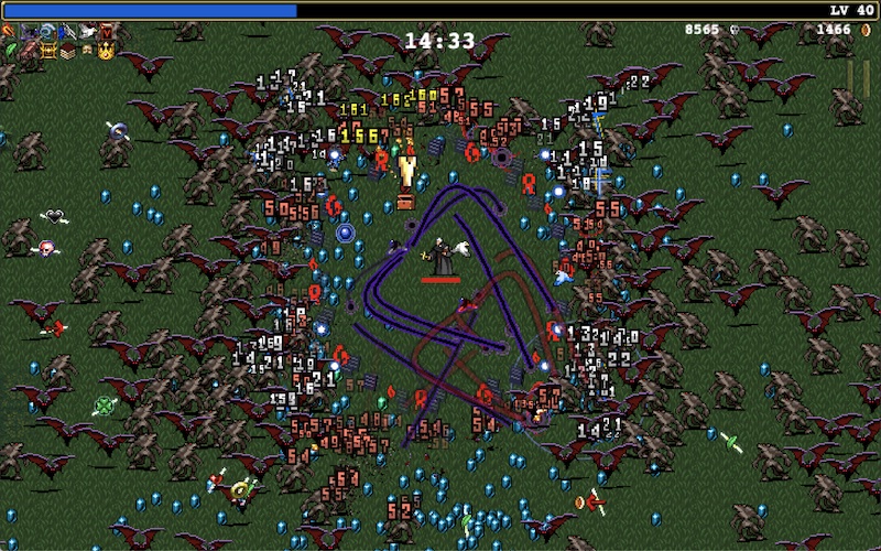 A screenshot of Vampire Survivors